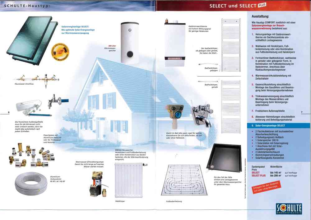 Sanitär-u. Heizungsbausatz Select bis 145 m²